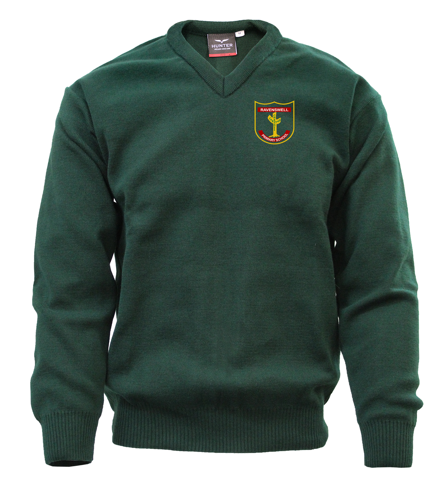 Bottle Green V neck Jumper Ravenswell
