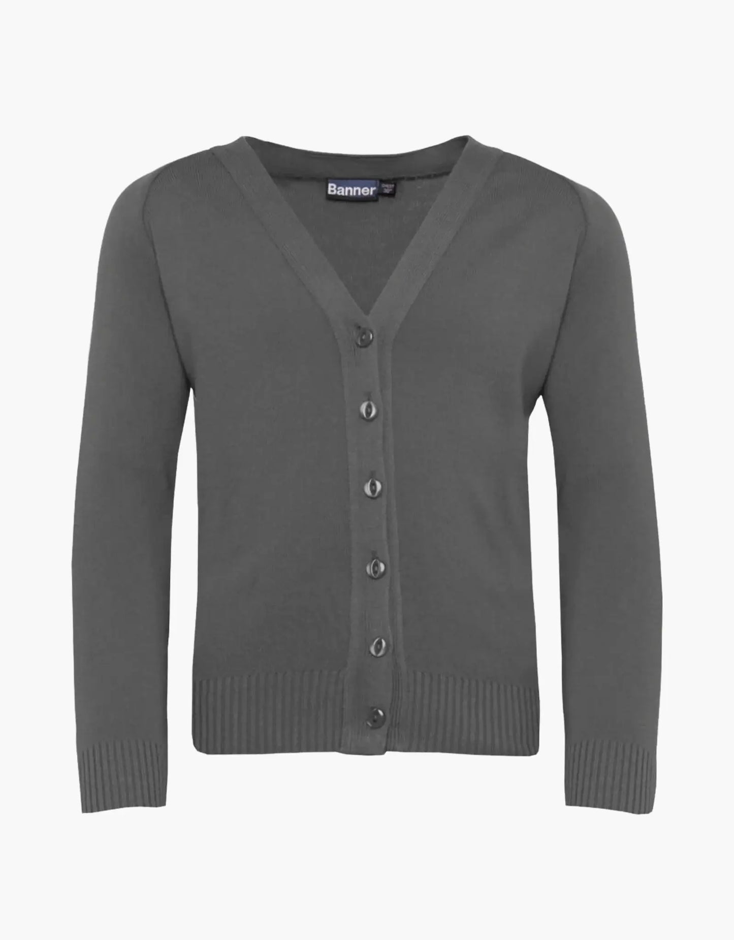 Cotton/Acrylic Cardigan Gray