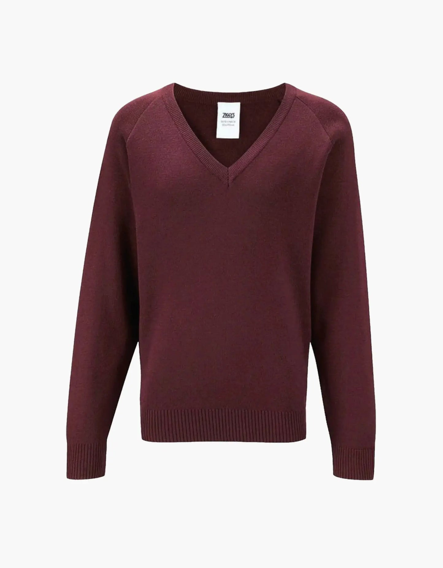 Cotton/Acrylic V-Neck Maroon