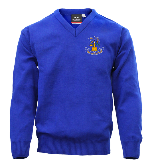 Royal Blue V neck Jumper