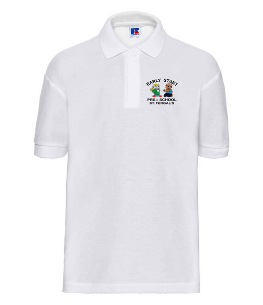 White Polo Shirt Early Start Preschool