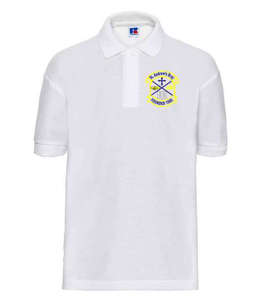 White Polo Shirt St Andrew's NS