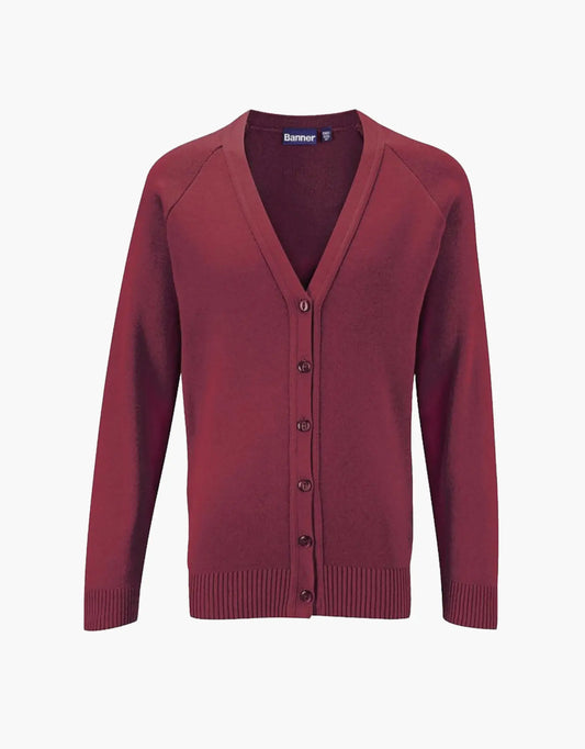 Cotton/Acrylic Cardigan Maroon