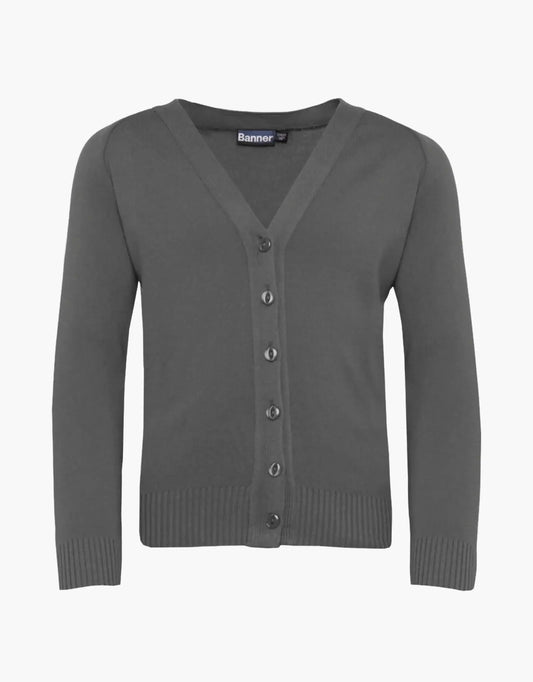 Cotton/Acrylic Cardigan Gray